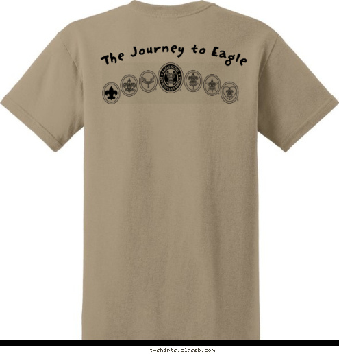 The Journey to Eagle               Kingsley 
Michigan TROOP
88 Boy Scout T-shirt Design 