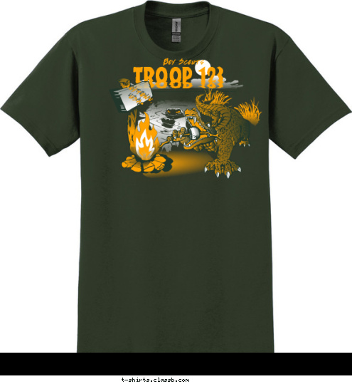 New Text New Text Boy Scouts ANYTOWN,
USA TROOP 123 T-shirt Design 