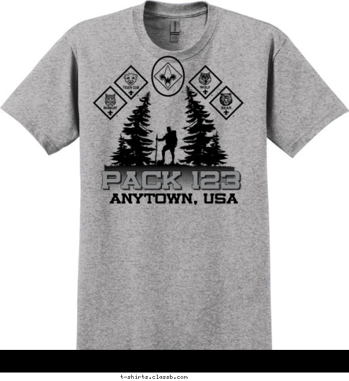 ANYTOWN, USA PACK 123 T-shirt Design 