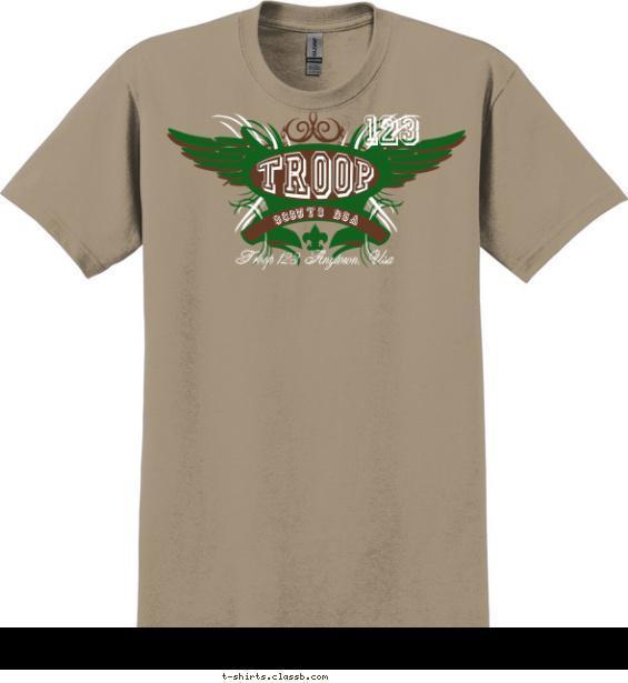 Flying Scouts BSA Troop Shirt T-shirt Design