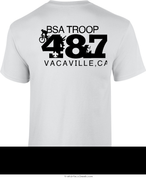 Your text here! TROOP 487 487 VACAVILLE,CA BSA TROOP VACAVILLE, CA T-shirt Design 