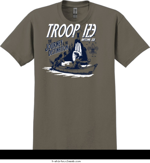 ANYTOWN, USA TROOP 123 T-shirt Design SP2185