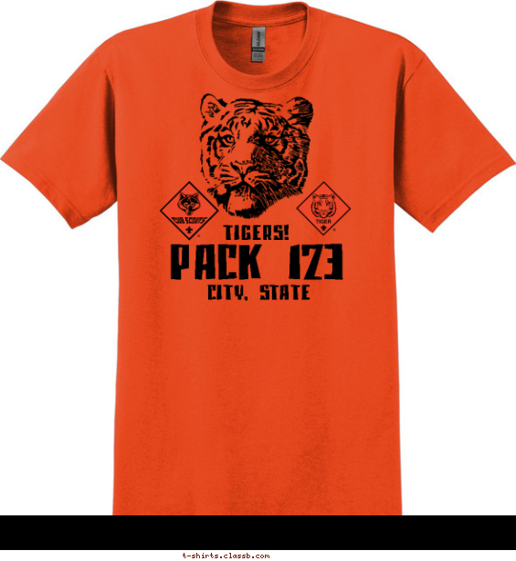 Tigers! Cub Scout Rank Shirt T-shirt Design