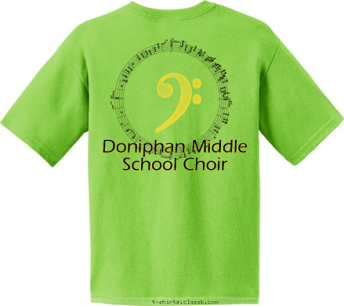 New Text DONIPHAN MIDDLE SCHOOL Doniphan Middle School Choir 2010-2011 CHOIR T-shirt Design 