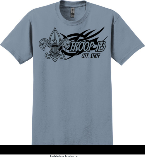 TROOP 123 CITY, STATE T-shirt Design SP2112