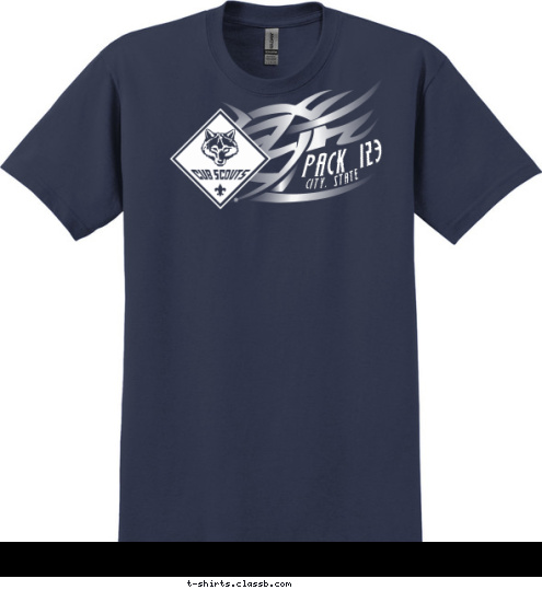 PACK 123 CITY, STATE T-shirt Design SP2113