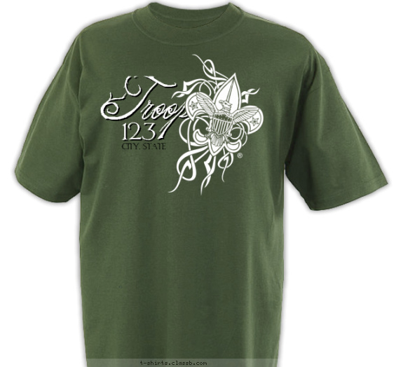 Antiqued Swirl BSA Shirt T-shirt Design
