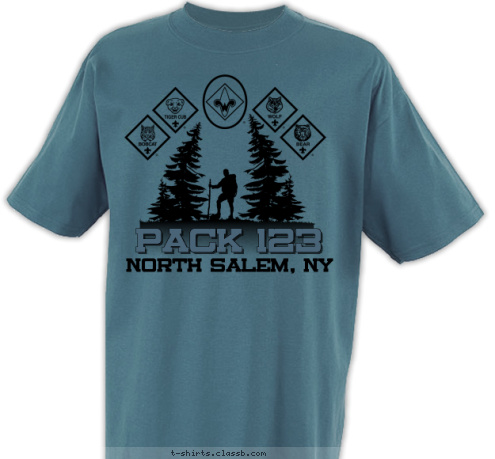 North Salem, NY PACK 123 T-shirt Design 