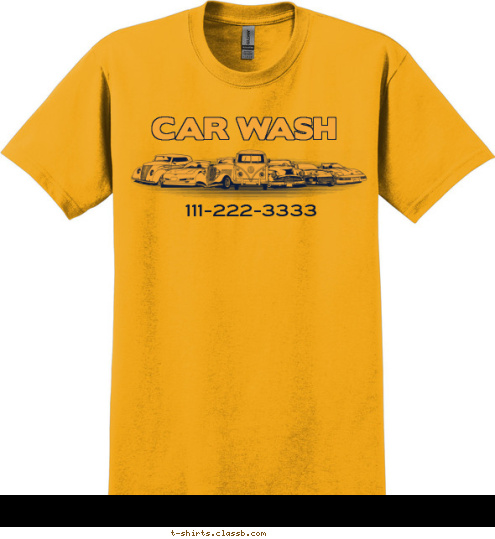 111-222-3333 CAR WASH T-shirt Design sp1656