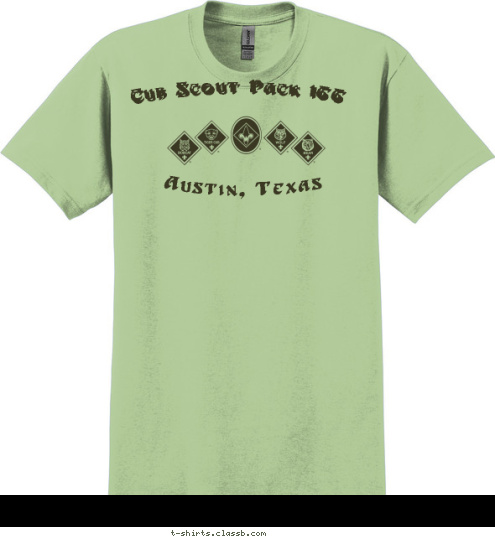 Cub Scout Pack 166 Austin, Texas Cub Scout Pack 166 T-shirt Design 