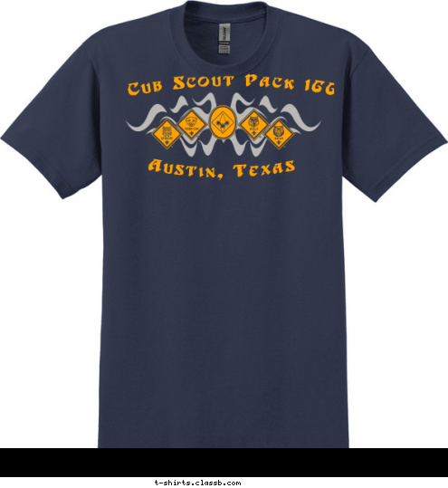 Austin, Texas Cub Scout Pack 166 T-shirt Design 