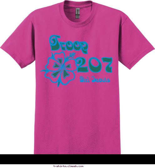 TROOP Girl Scouts 207 Troop T-shirt Design 