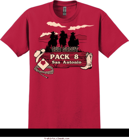 San Antonio PACK 8 CUB SCOUT T-shirt Design 