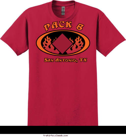 San Antonio, TX PACK 8 T-shirt Design 