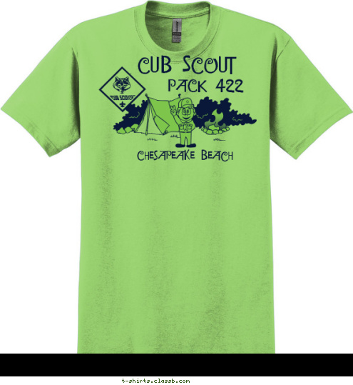 Chesapeake Beach PACK 422 CUB SCOUT T-shirt Design 