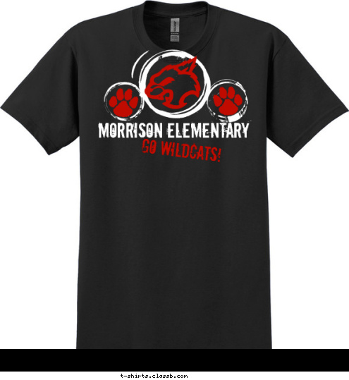 '10 '09 GO WILDCATS! Morrison Elementary T-shirt Design 