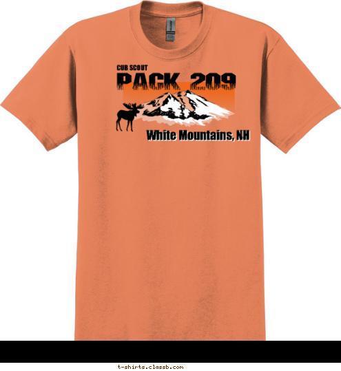 Do Your Best  White Mountains, NH PACK 209 CUB SCOUT T-shirt Design 