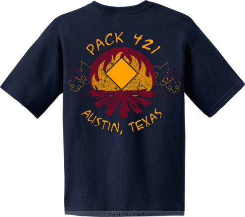 Austin, TX Pack 421 PACK 421 Austin, Texas T-shirt Design Pack 421, Austin, TX