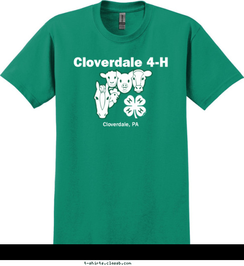 Cloverdale, PA Cloverdale 4-H T-shirt Design 