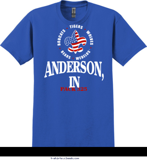 ANDERSON, IN PACK 325 T-shirt Design 