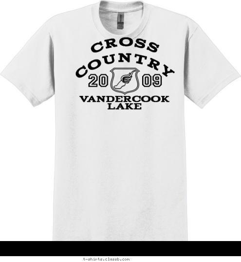 CROSS  COUNTRY 20     09 VANDERCOOK LAKE T-shirt Design 