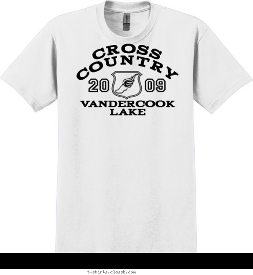 CROSS  COUNTRY 20     09 VANDERCOOK LAKE T-shirt Design 