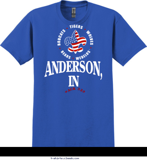 ANDERSON, IN PACK 325 T-shirt Design 