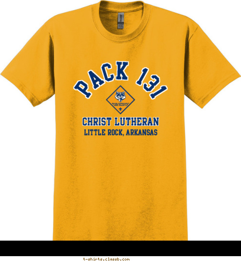 Christ Lutheran PACK 131 little rock, arkansas T-shirt Design 