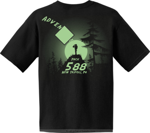 New Tripoli, Pa Pack 588 New Tripoli, Pa 588 Pack Adventure T-shirt Design 