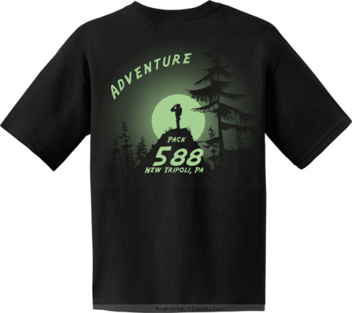 New Tripoli, Pa Pack 588 New Tripoli, Pa 588 Pack Adventure T-shirt Design 