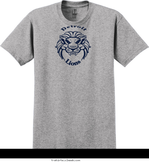 D Lions Detroit T-shirt Design 