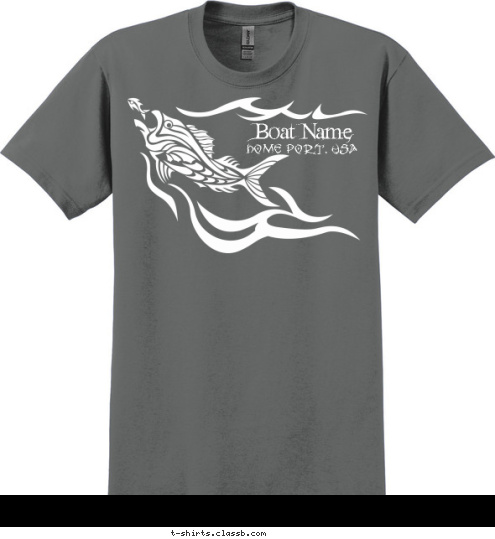 Home Port, USA Boat Name T-shirt Design 