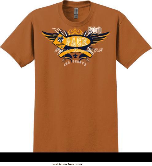 Pack 500 Lawrenceville, GA CUB SCOUTS 500 T-shirt Design 