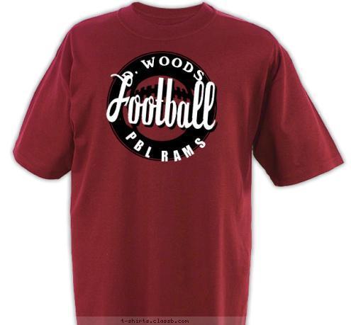 Football PBL RAMS D. WOODS T-shirt Design 