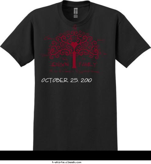 October 25, 2010 2
0
1
0 Family JENSON The love of a family is life's greatest blessing. Values Care Love Faith Share Grow Life T-shirt Design 