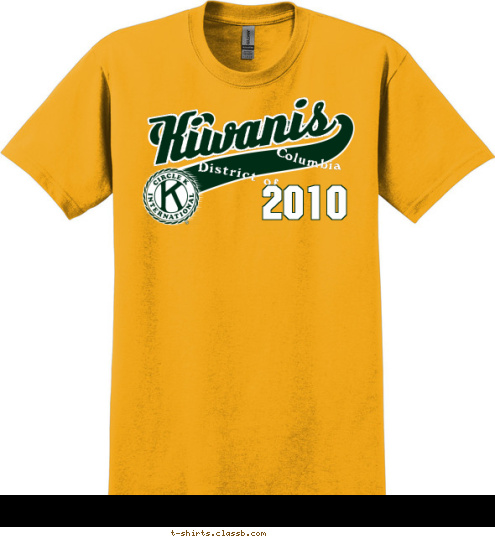 Kiwanis 2010 Columbia District of T-shirt Design 