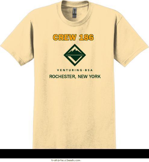 New Text ROCHESTER, NEW YORK CREW 186 T-shirt Design 