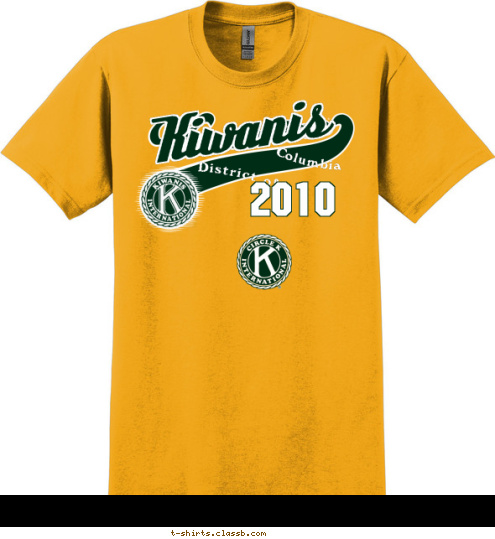 Kiwanis 2010 Columbia District of T-shirt Design 