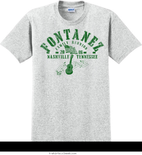 FONTANEZ 08 20 NASHVILLE   TENNESSEE FAMILY REUNION T-shirt Design 