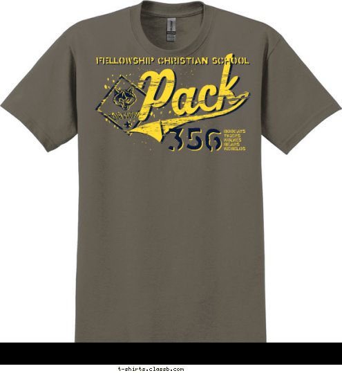 Fellowship Christian School Do Your Best! BOBCATS
TIGERS
WOLVES
BEARS
WEBELOS Fellowship Christian School 356 T-shirt Design 