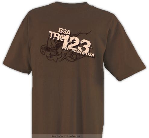 ANYTOWN, USA 123 TROOP BSA T-shirt Design 