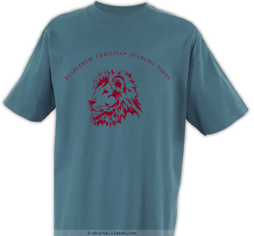 New Text Bethlehem Christian Academy Lions T-shirt Design 