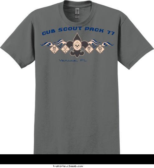 Cub Scout Pack 77 Venice, Fl T-shirt Design 