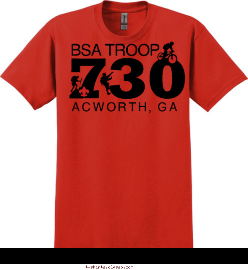 730 ACWORTH, GA BSA TROOP T-shirt Design 