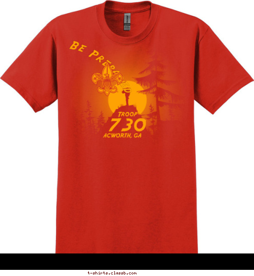 ACWORTH, GA 730 Troop Be Prepared T-shirt Design 