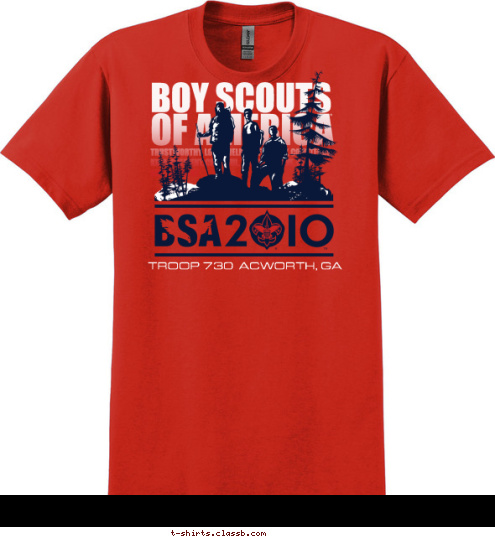 TROOP 730  ACWORTH, GA T-shirt Design 