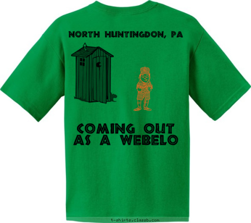 NORTH HUNTINGDON, PA COMING OUT AS A WEBELO GOING IN AS A TIGER PACK 293 
 T-shirt Design 