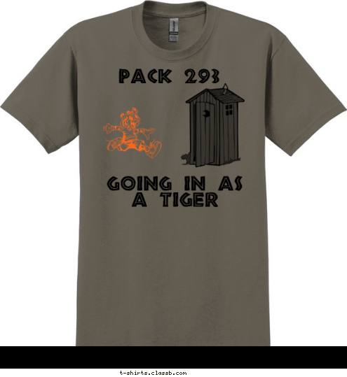 NORTH HUNTINGDON, PA COMING OUT AS A WEBELO GOING IN AS A TIGER PACK 293 
 T-shirt Design 