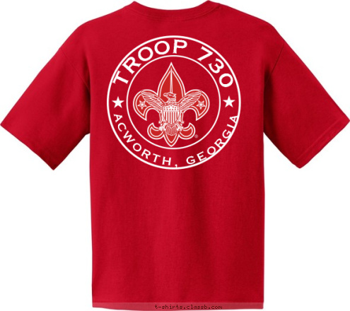 TROOP 730
VFW POST 5408
ACWORTH,GEORGIA TROOP 730 ACWORTH, GEORGIA T-shirt Design 