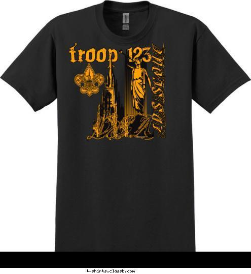 LDS SCOUT BSA troop 123 T-shirt Design 